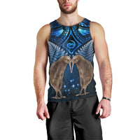 New Zealand Maori Matariki Men Tank Top Hongi Kiwi Bird and Silver Fern LT03 - Polynesian Pride