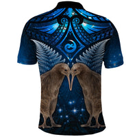 New Zealand Maori Matariki Polo Shirt Hongi Kiwi Bird and Silver Fern LT03 - Polynesian Pride