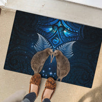 New Zealand Maori Matariki Rubber Doormat Hongi Kiwi Bird and Silver Fern LT03 - Polynesian Pride