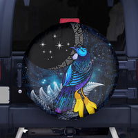 New Zealand Tui Bird Matariki Spare Tire Cover Galaxy Fern With Maori Pattern LT03 - Polynesian Pride