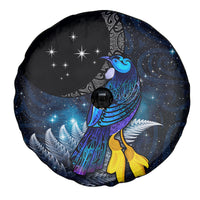 New Zealand Tui Bird Matariki Spare Tire Cover Galaxy Fern With Maori Pattern LT03 - Polynesian Pride