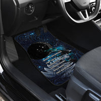 New Zealand Tui Bird Car Mats Matariki Poetry Pattern Galaxy Style