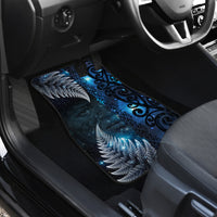 New Zealand Matariki Car Mats The Tribal Maori Face and Silver Fern LT03 - Polynesian Pride