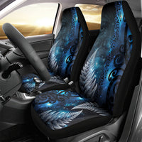 New Zealand Matariki Car Seat Cover The Tribal Maori Face and Silver Fern LT03 - Polynesian Pride