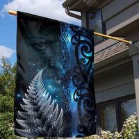 New Zealand Matariki Garden Flag The Tribal Maori Face and Silver Fern LT03 - Polynesian Pride