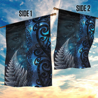 New Zealand Matariki Garden Flag The Tribal Maori Face and Silver Fern LT03 - Polynesian Pride