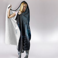 New Zealand Matariki Hooded Blanket The Tribal Maori Face and Silver Fern LT03 - Polynesian Pride