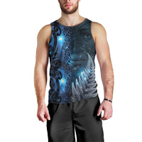 New Zealand Matariki Men Tank Top The Tribal Maori Face and Silver Fern LT03 - Polynesian Pride