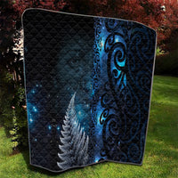 New Zealand Matariki Quilt The Tribal Maori Face and Silver Fern LT03 - Polynesian Pride