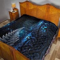 New Zealand Matariki Quilt The Tribal Maori Face and Silver Fern LT03 - Polynesian Pride