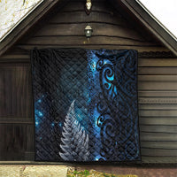 New Zealand Matariki Quilt The Tribal Maori Face and Silver Fern LT03 - Polynesian Pride