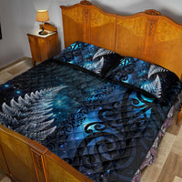 New Zealand Matariki Quilt Bed Set The Tribal Maori Face and Silver Fern LT03 - Polynesian Pride