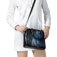 New Zealand Matariki Shoulder Handbag The Tribal Maori Face and Silver Fern LT03 - Polynesian Pride