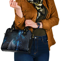 New Zealand Matariki Shoulder Handbag The Tribal Maori Face and Silver Fern LT03 - Polynesian Pride