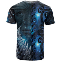 New Zealand Matariki T Shirt The Tribal Maori Face and Silver Fern LT03 - Polynesian Pride