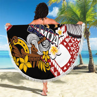 United States and American Samoa Together Beach Blanket Bald Eagle and Polynesian Traditional Culture with Plumeria LT03 - Polynesian Pride