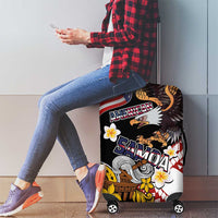 United States and American Samoa Together Luggage Cover Bald Eagle and Polynesian Traditional Culture with Plumeria LT03 - Polynesian Pride