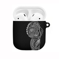 Hawaiian Traditional Tattoos AirPods Case Kakau Tribal Tropical Plant Motif Black Color LT03 Black - Polynesian Pride