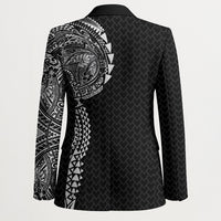 Hawaiian Traditional Tattoos Blazer Kakau Tribal Tropical Plant Motif Black Color LT03 - Polynesian Pride