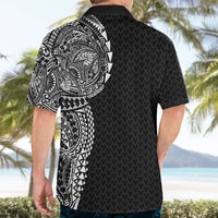 Hawaiian Traditional Tattoos Hawaiian Shirt Kakau Tribal Tropical Plant Motif Black Color LT03 - Polynesian Pride