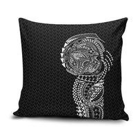 Hawaiian Traditional Tattoos Pillow Cover Kakau Tribal Tropical Plant Motif Black Color LT03 Black - Polynesian Pride
