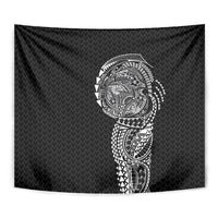 Hawaiian Traditional Tattoos Tapestry Kakau Tribal Tropical Plant Motif Black Color LT03 - Polynesian Pride