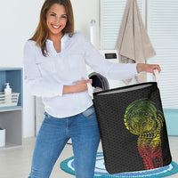 Hawaiian Traditional Tattoos Laundry Basket Kakau Tribal Tropical Plant Motif Kanaka Maoli Flag Color Inspired LT03 - Polynesian Pride