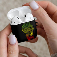 Hawaiian Traditional Tattoos AirPods Case Kakau Tribal Tropical Plant Motif Kanaka Maoli Flag Color Inspired LT03 - Polynesian Pride