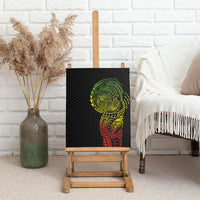 Hawaiian Traditional Tattoos Canvas Wall Art Kakau Tribal Tropical Plant Motif Kanaka Maoli Flag Color Inspired LT03 - Polynesian Pride