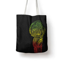 Hawaiian Traditional Tattoos Tote Bag Kakau Tribal Tropical Plant Motif Kanaka Maoli Flag Color Inspired LT03 - Polynesian Pride