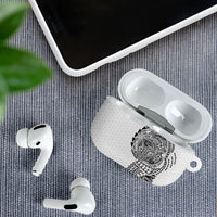 Hawaiian Traditional Tattoos AirPods Case Kakau Tribal Tropical Plant Motif White Color LT03 - Polynesian Pride