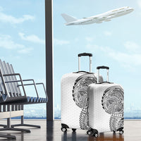 Hawaiian Traditional Tattoos Luggage Cover Kakau Tribal Tropical Plant Motif White Color LT03 - Polynesian Pride