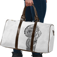 Hawaiian Traditional Tattoos Travel Bag Kakau Tribal Tropical Plant Motif White Color LT03 - Polynesian Pride