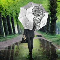 Hawaiian Traditional Tattoos Umbrella Kakau Tribal Tropical Plant Motif White Color LT03 - Polynesian Pride
