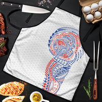 Hawaiian Traditional Tattoos Apron Kakau Tribal Tropical Plant Motif Hawaii Flag Color Inspired LT03 Multicolor - Polynesian Pride