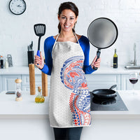 Hawaiian Traditional Tattoos Apron Kakau Tribal Tropical Plant Motif Hawaii Flag Color Inspired LT03 - Polynesian Pride