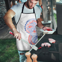 Hawaiian Traditional Tattoos Apron Kakau Tribal Tropical Plant Motif Hawaii Flag Color Inspired LT03 - Polynesian Pride