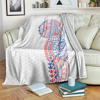 Hawaiian Traditional Tattoos Blanket Kakau Tribal Tropical Plant Motif Hawaii Flag Color Inspired LT03 Multicolor - Polynesian Pride
