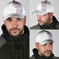 Hawaiian Traditional Tattoos Classic Cap Kakau Tribal Tropical Plants Motif Hawaii Flag Color Inspired LT03 - Polynesian Pride