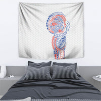 Hawaiian Traditional Tattoos Tapestry Kakau Tribal Tropical Plant Motif Hawaii Flag Color Inspired LT03 - Polynesian Pride