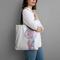 Hawaiian Traditional Tattoos Tote Bag Kakau Tribal Tropical Plant Motif Hawaii Flag Color Inspired LT03 - Polynesian Pride