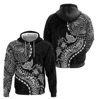 Hawaiian Kakau Tribal Sea Animals Tattoos Hoodie Black Color LT03 - Polynesian Pride