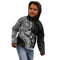 Hawaiian Kakau Tribal Sea Animals Tattoos Kid Hoodie Black Color LT03 - Polynesian Pride