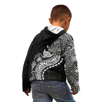 Hawaiian Kakau Tribal Sea Animals Tattoos Kid Hoodie Black Color LT03 - Polynesian Pride