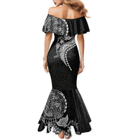 Hawaiian Kakau Tribal Sea Animals Tattoos Mermaid Dress Black Color LT03 - Polynesian Pride