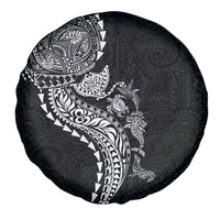 Hawaiian Kakau Tribal Sea Animals Tattoos Spare Tire Cover Black Color LT03 - Polynesian Pride