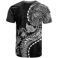 Hawaiian Kakau Tribal Sea Animals Tattoos T Shirt Black Color LT03 - Polynesian Pride