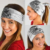 Hawaiian Kakau Tribal Sea Animals Tattoos Neck Gaiter White Color