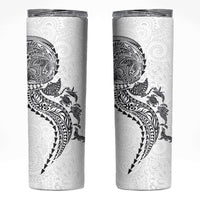 Hawaiian Kakau Tribal Sea Animals Tattoos Skinny Tumbler White Color LT03 White - Polynesian Pride