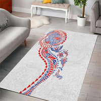 Hawaiian Kakau Tribal Sea Animals Tattoos Area Rug Hawaii Flag Color Inspired LT03 - Polynesian Pride